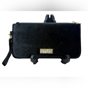 Adrienne Vittadini Studio Black Velvet RFID Protection Wristlet